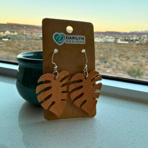 Monstera Leaf Earrings