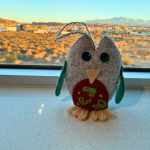Miniature Felt Owl